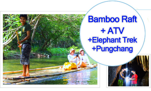 Bamboo Raft - ATV - Elephant Trek and Punchang Cave